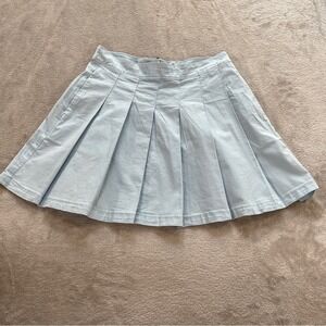 American Eagle Womens  6 Light Blue Pleated Tennis Mini Skirt Cottage Preppy NWT